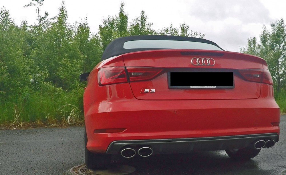 Fox Auspuff Duplex Sportauspuff Sportendschalldämpfer für Audi S3 8V Cabrio Limo