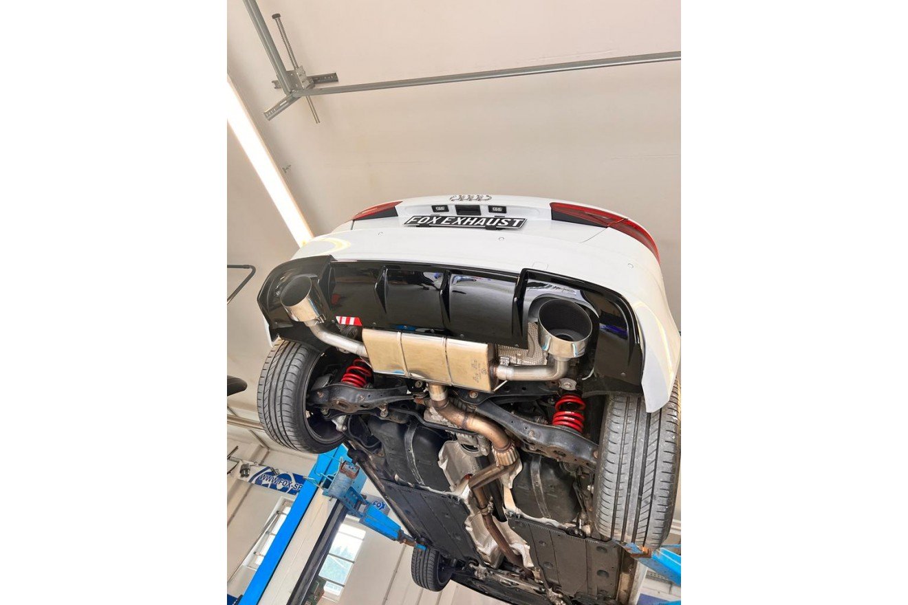 Fox Duplex Auspuff Sportauspuff Endschalldämpfer für Audi A3 8V Sportback 2.0