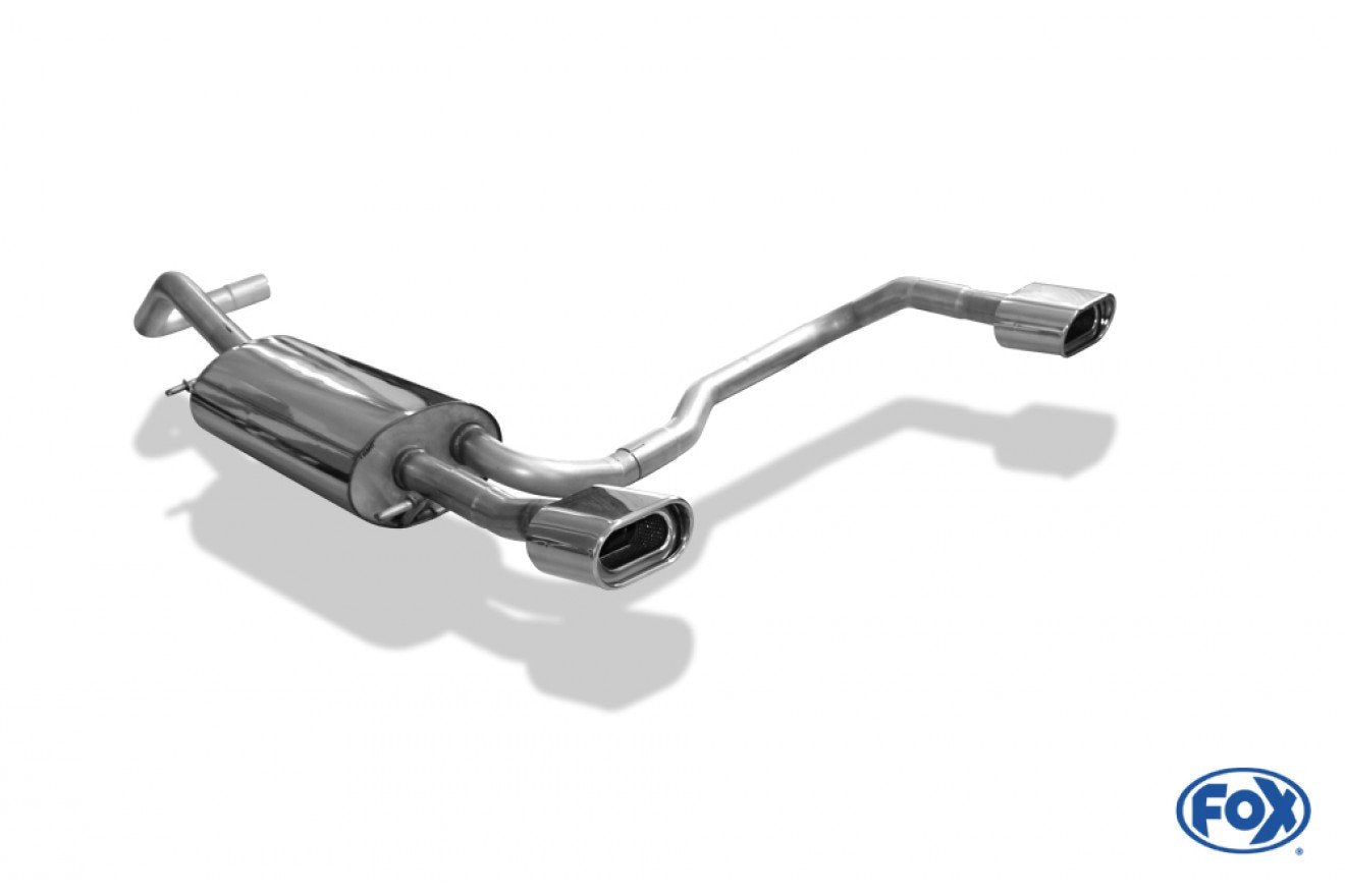 Fox Duplex Auspuff Sportauspuff Endschalldämpfer für Audi A4 Typ B5 135x80 53