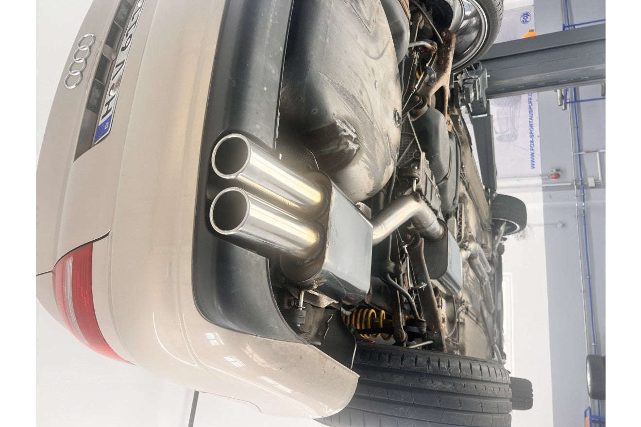 Fox Auspuff Sportauspuff Endschalldämpfer Komplettanlage für Audi S4 B5 2,7l