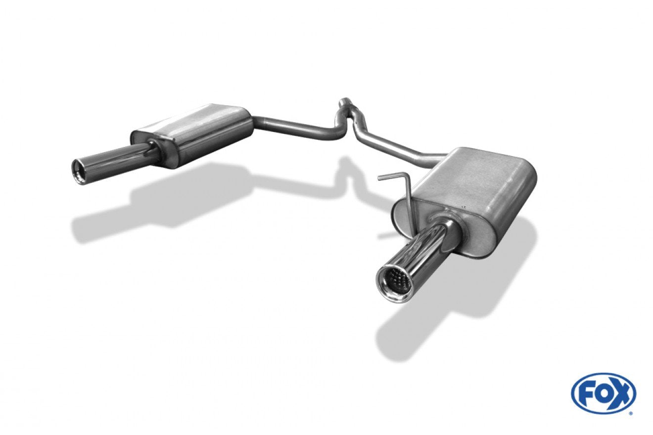 Fox Duplex Auspuff Sportauspuff Sportendschalldämpfer für Audi A4 Typ B6 1x76
