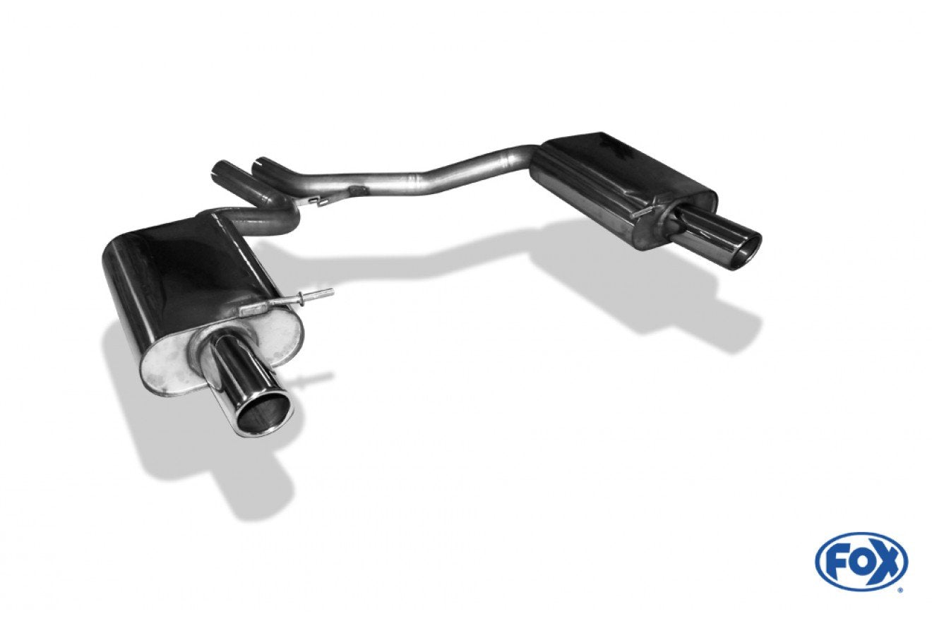Fox Duplex Auspuff Sportauspuff Endschalldämpfer für Audi A4 B6