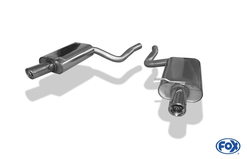 Fox Duplex Auspuff Sportauspuff Endschalldämpfer für Audi A4 Typ B6 quattro 1x90
