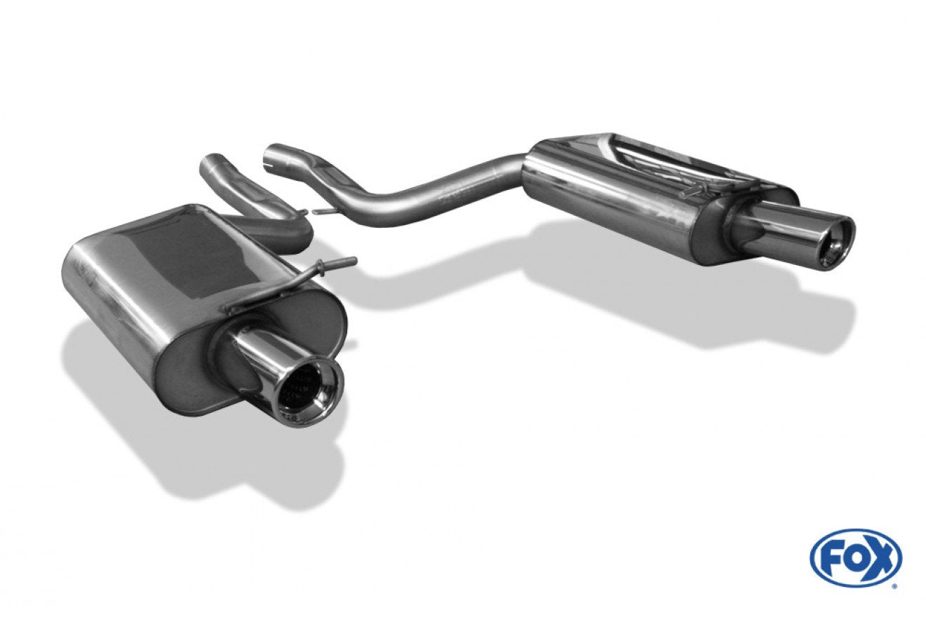 Fox Duplex Auspuff Sportauspuff Endschalldämpfer für Audi A4 quattro B7 3,2l 188