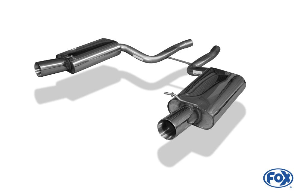 Fox Duplex Auspuff Sportauspuff Endschalldämpfer für Audi A4 Quattro B7 Limo 3.2