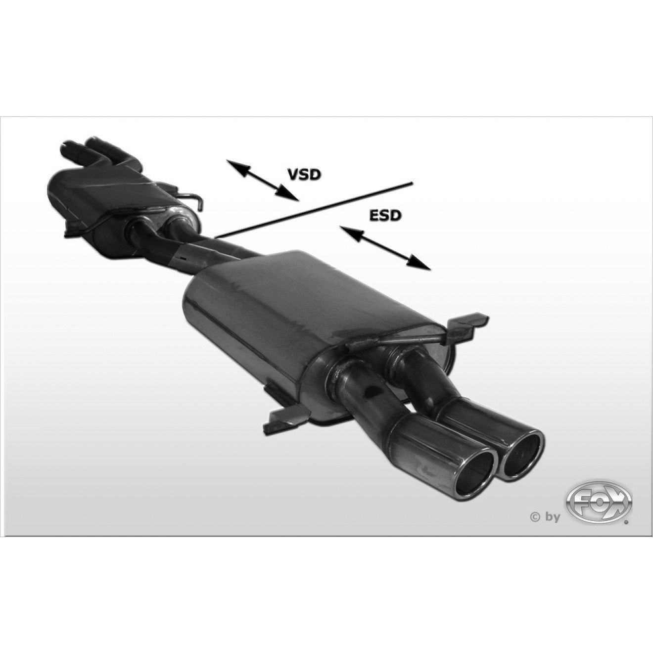 Fox Auspuff Sportauspuff Komplettanlage für Audi V8 D11 3.6l 180/184kW 4.2 206KW