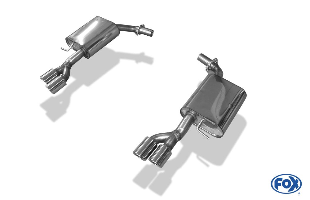 Fox Duplex Auspuff Sportauspuff Sportendschalldämpfer für Audi A6 Typ 4F 2x76