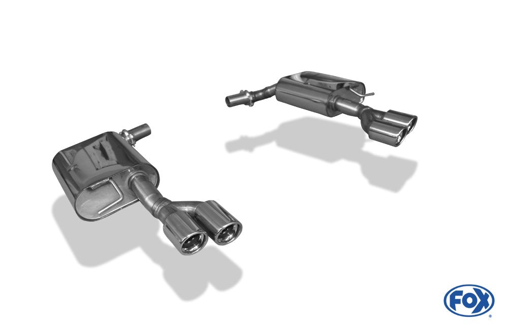 Fox Duplex Auspuff Sportauspuff Sportendschalldämpfer für Audi A6 Typ 4F 2x76