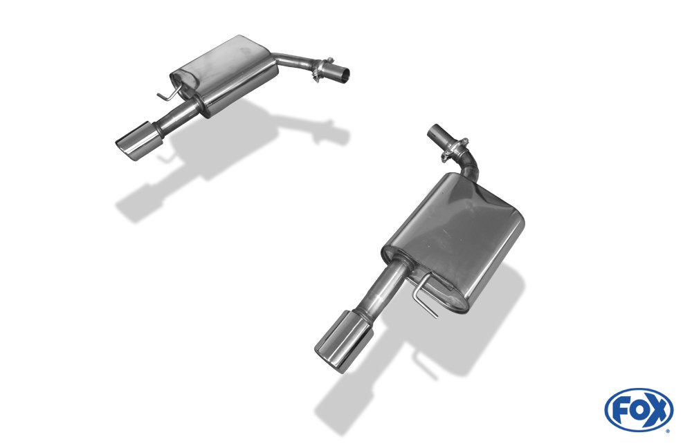 Fox Duplex Auspuff Sportauspuff Sportendschalldämpfer für Audi A6 Typ 4F 1x90