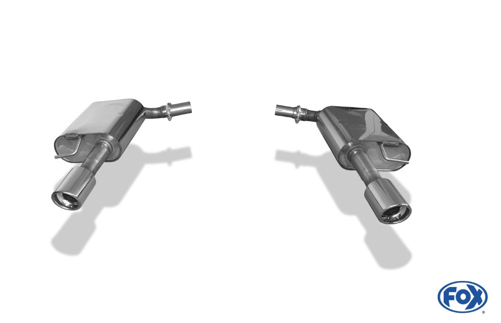 Fox Duplex Auspuff Sportauspuff Sportendschalldämpfer für Audi A6 Typ 4F 1x90