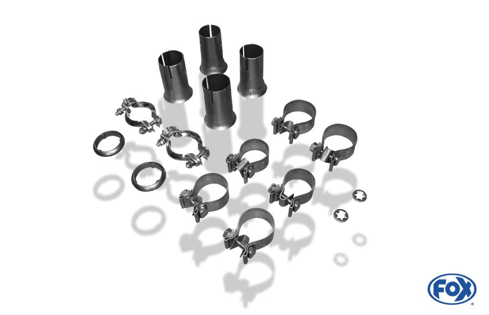 Fox Duplex Auspuff Sportauspuff Sportendschalldämpfer für Audi A6 Typ 4F 1x90