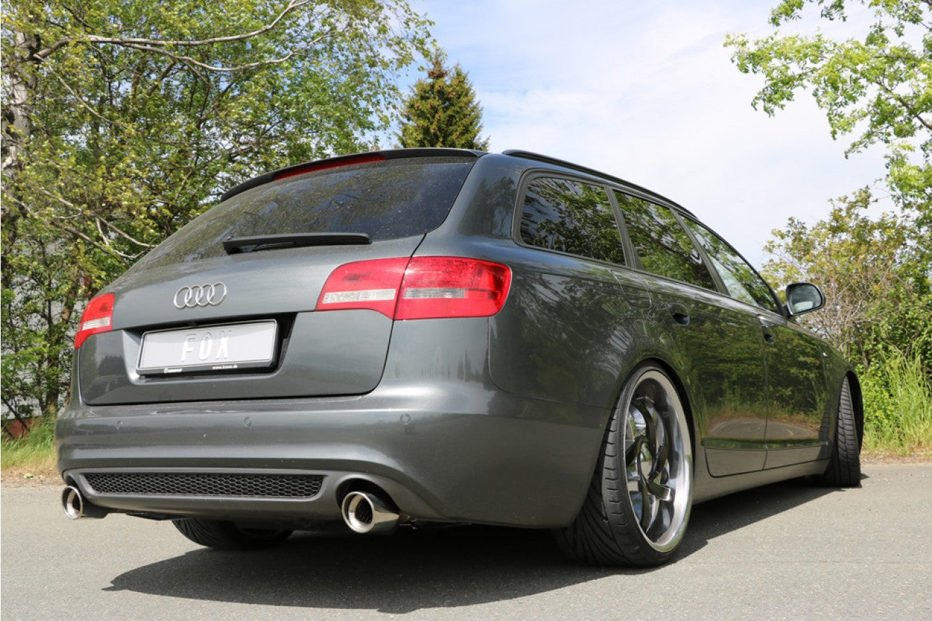 Fox Duplex Auspuff Sportauspuff Endschalldämpfer für Audi A6 4F quattro