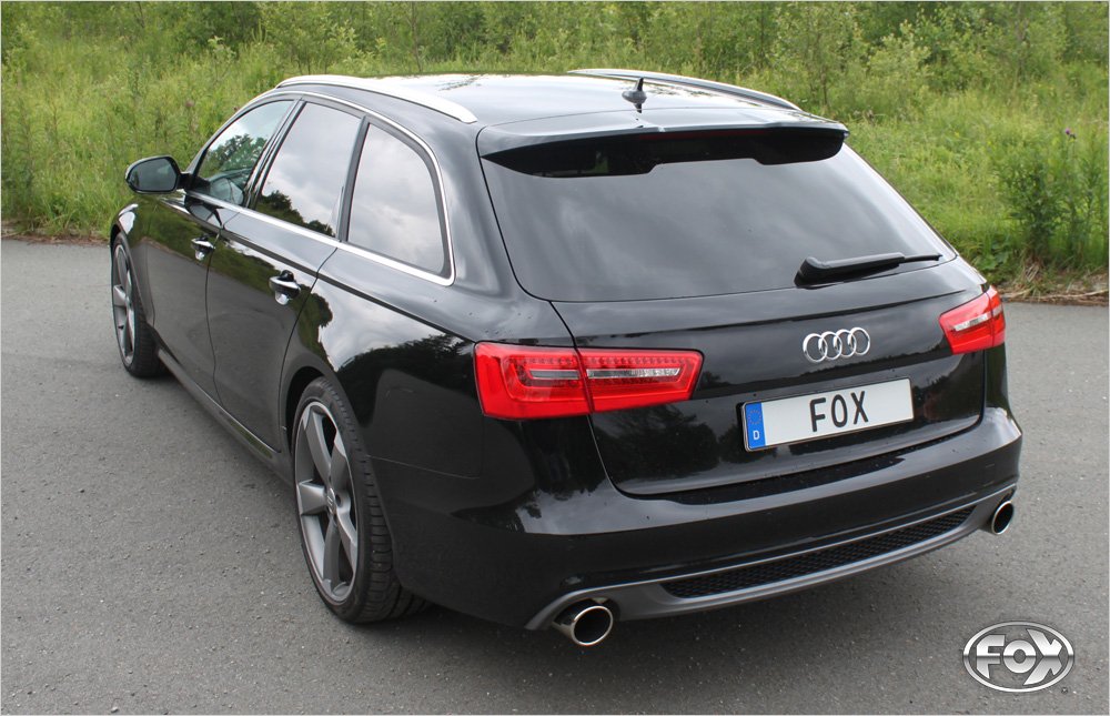 Fox Duplex Auspuff Sportauspuff Endschalldämpfer für Audi A6 quattro 4G Limo