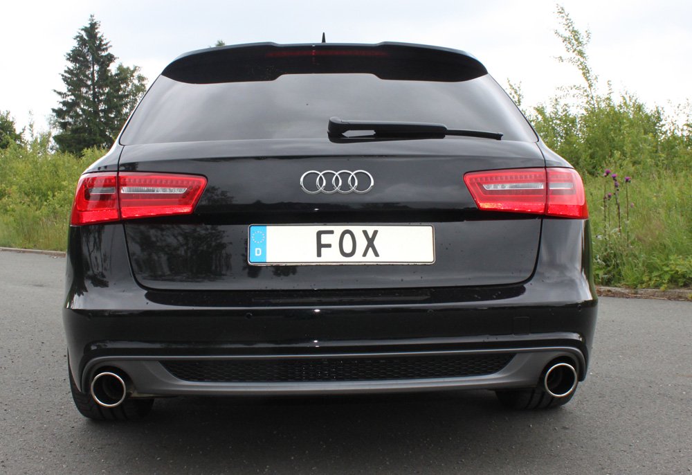 Fox Duplex Auspuff Sportauspuff Endschalldämpfer für Audi A6 quattro 4G Limo