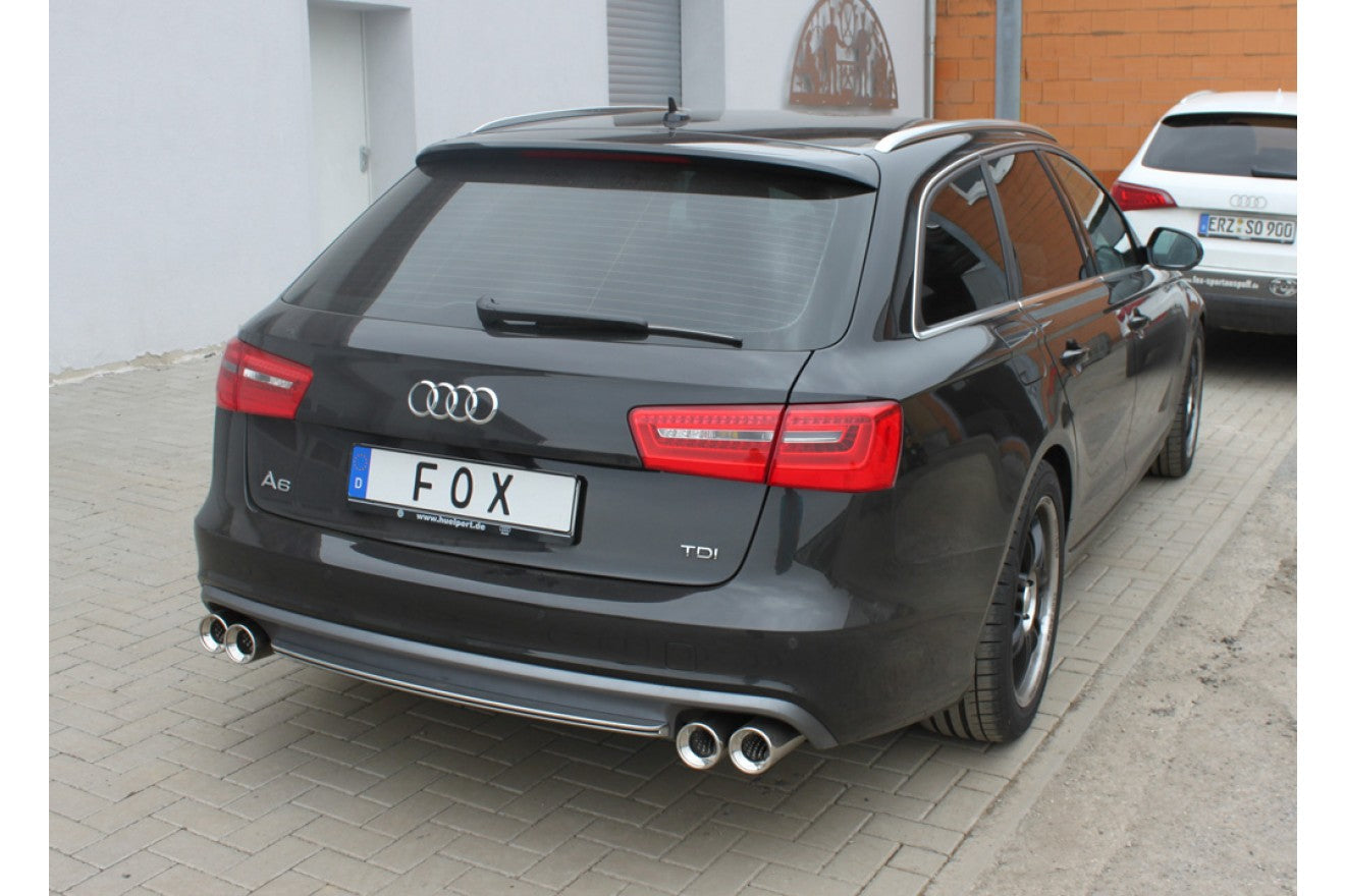 Fox Duplex Auspuff Sportauspuff Endschalldämpfer für Audi A6 4G 2,0l TFSI +2.8l