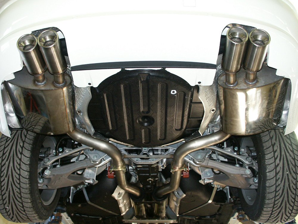 Fox Duplex Auspuff Sportauspuff Endschalldämpfer für Audi A8/ S8 Typ 4E 2x80