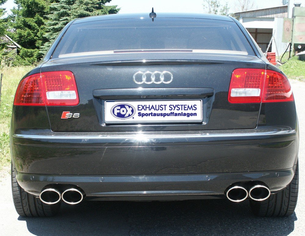 Fox Auspuff Sportauspuff Duplex Sportendschalldämpfer für Audi S8 - 4E 5.2l