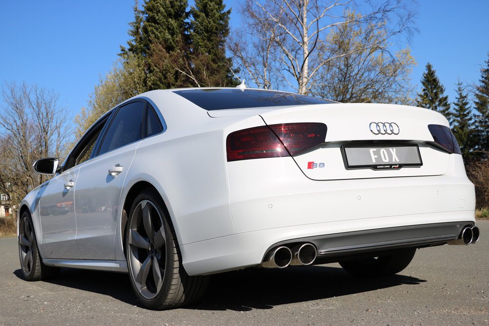 Fox Duplex Auspuff Sportauspuff Sportendschalldämpfer für Audi S8 - 4H 4.0 382kW