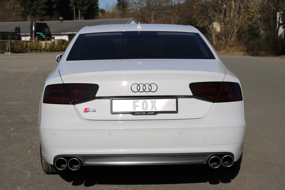 Fox Duplex Auspuff Sportauspuff Sportendschalldämpfer für Audi S8 - 4H 4.0 382kW