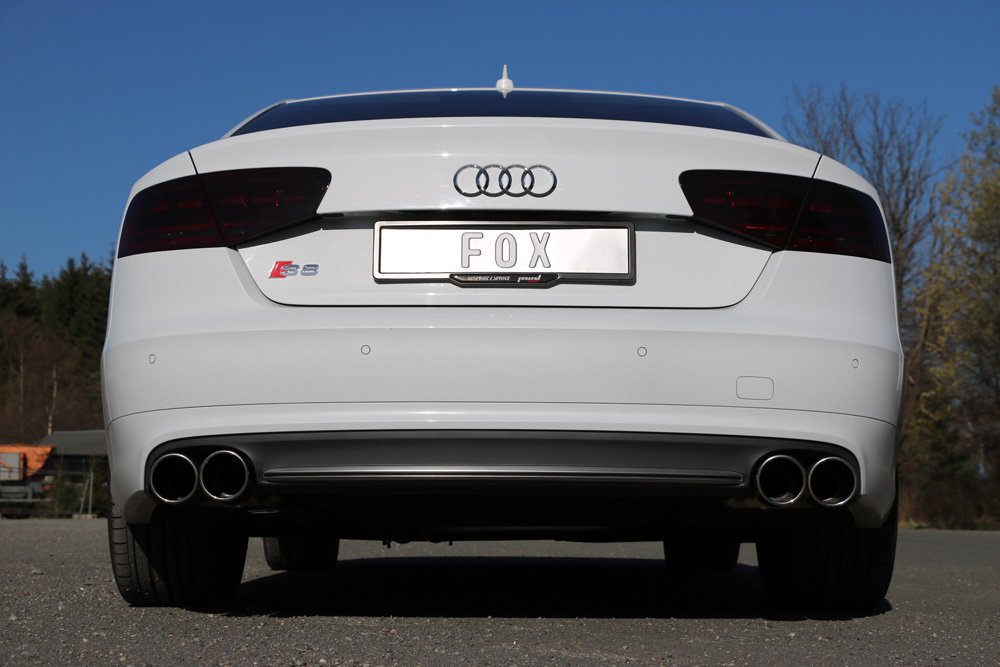 Fox Duplex Auspuff Sportauspuff Sportendschalldämpfer für Audi S8 - 4H 4.0 382kW