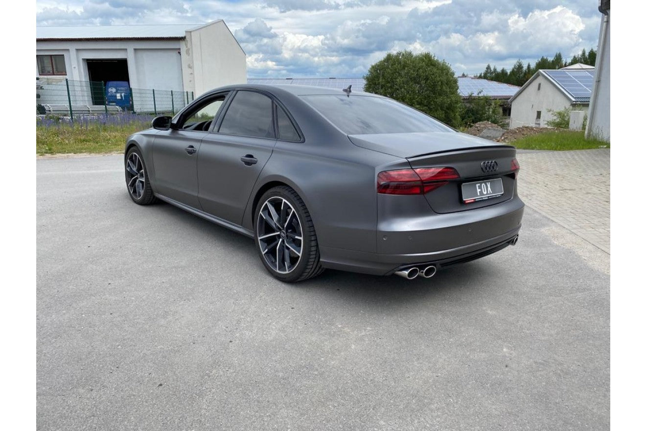 Fox Duplex Auspuff Sportauspuff Endschalldämpfer für Audi S8 4H mit Klappen 4,0l