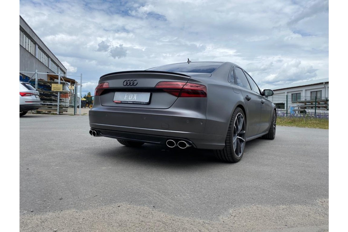 Fox Duplex Auspuff Sportauspuff Endschalldämpfer für Audi S8 4H mit Klappen 4,0l