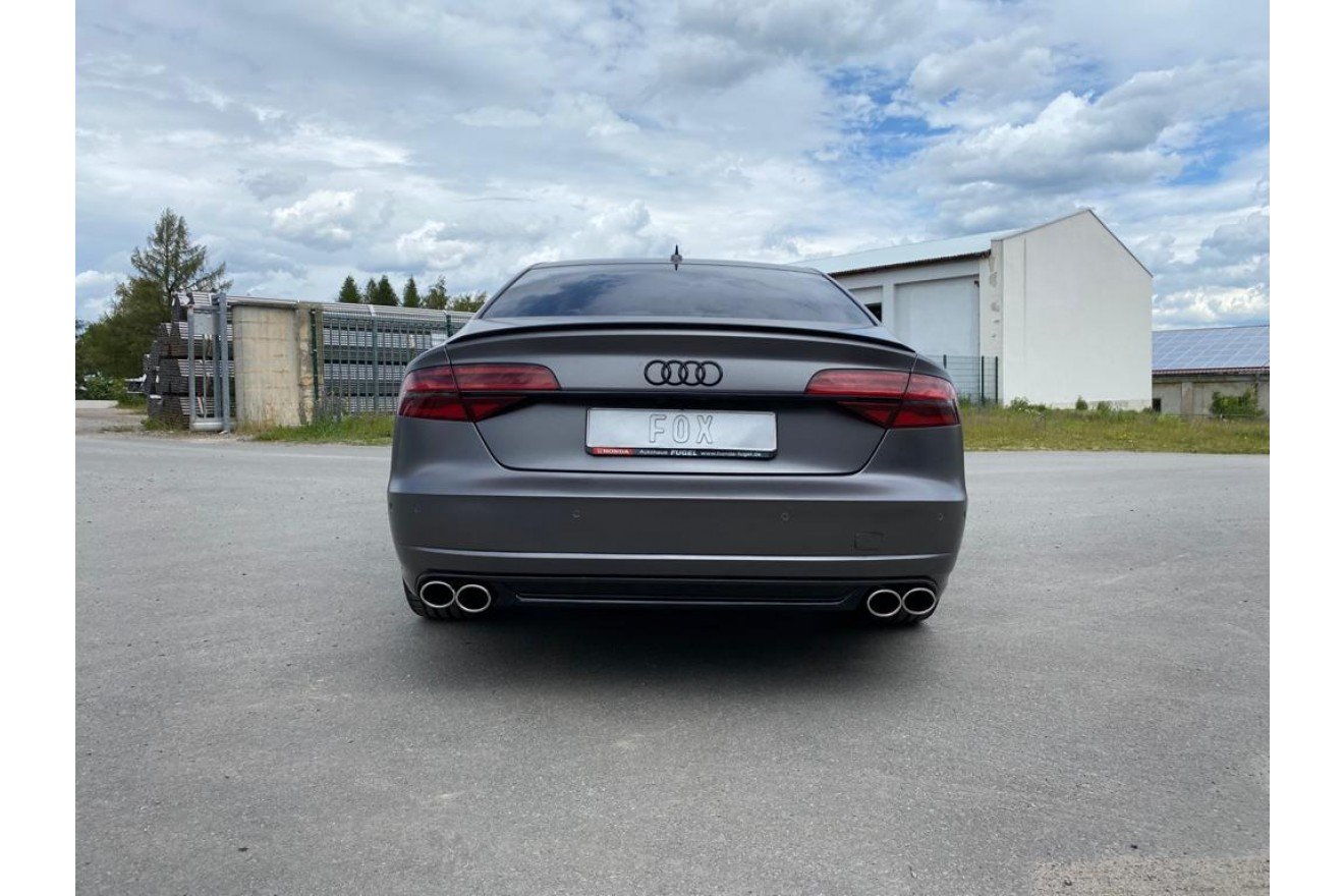 Fox Duplex Auspuff Sportauspuff Endschalldämpfer für Audi S8 4H mit Klappen 4,0l