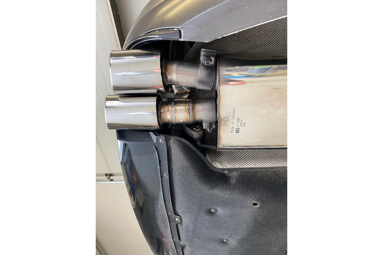 Fox Duplex Auspuff Sportauspuff Endschalldämpfer für Audi S8 4H mit Klappen 4,0l