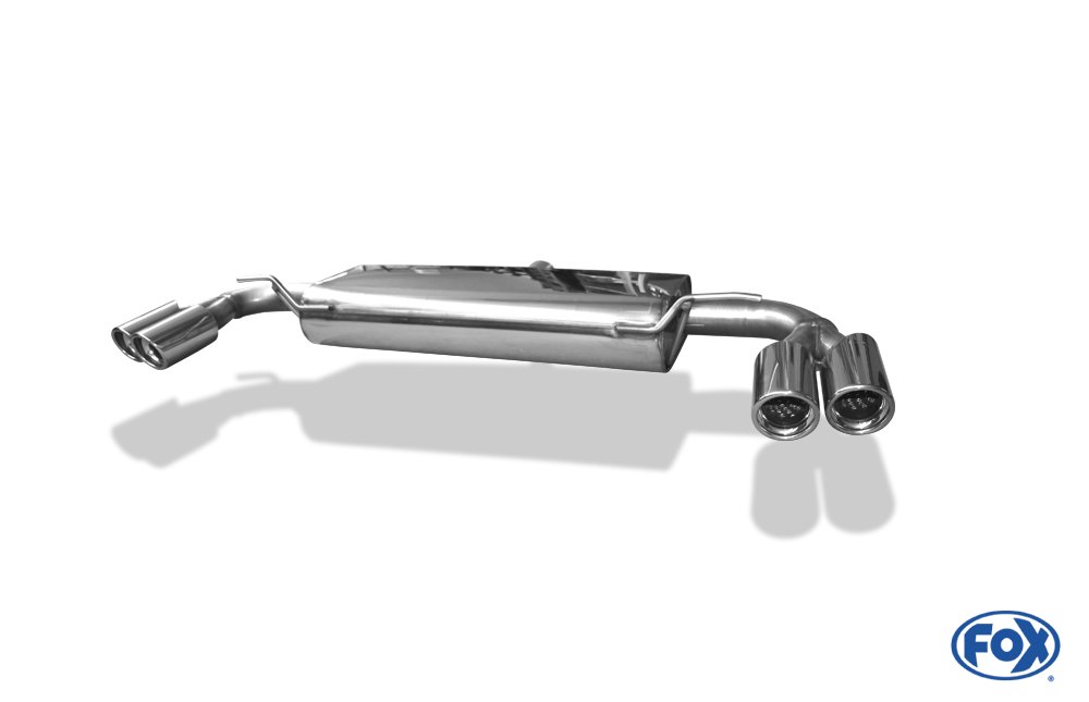 Fox Duplex Auspuff Sportauspuff Endschalldämpfer für Audi TT 8J Turbo 2x80 17