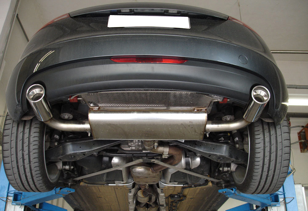Fox Duplex Auspuff Sportauspuff Endschalldämpfer für Audi TT 8J 3,2 V6 1x90