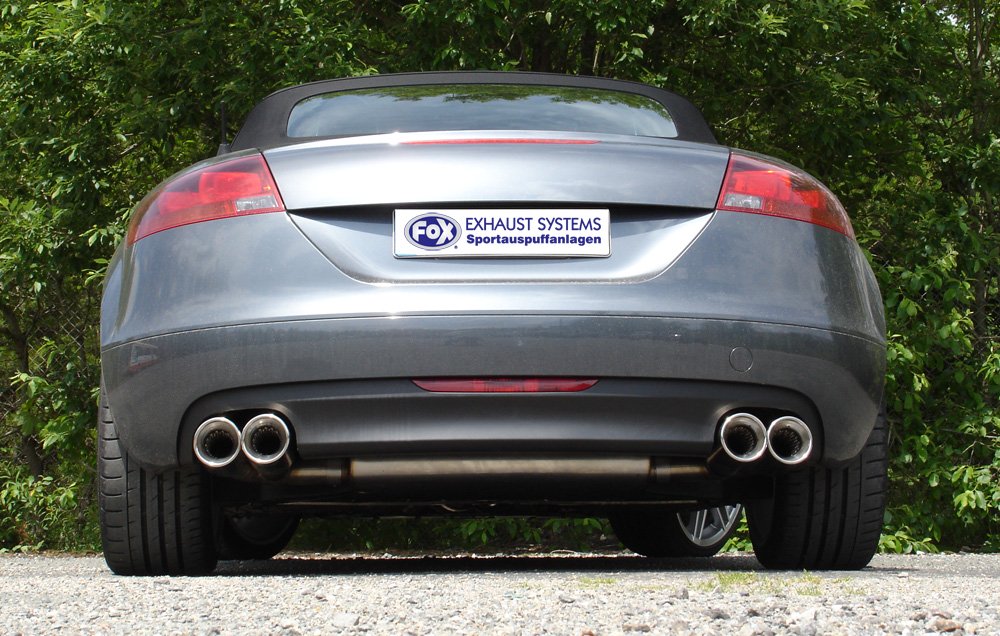 Fox Duplex Auspuff Sportauspuff Endschalldämpfer für Audi TT 8J 3,2 V6 2x100