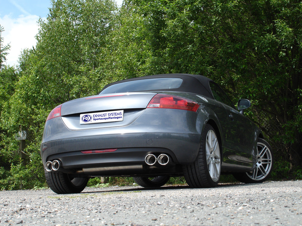 Fox Duplex Auspuff Sportauspuff Endschalldämpfer für Audi TT 8J - Turbo 2x100