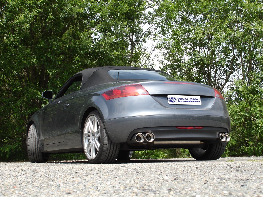 Fox Duplex Auspuff Sportauspuff Endschalldämpfer für Audi TT 8J 3,2 V6 2x100