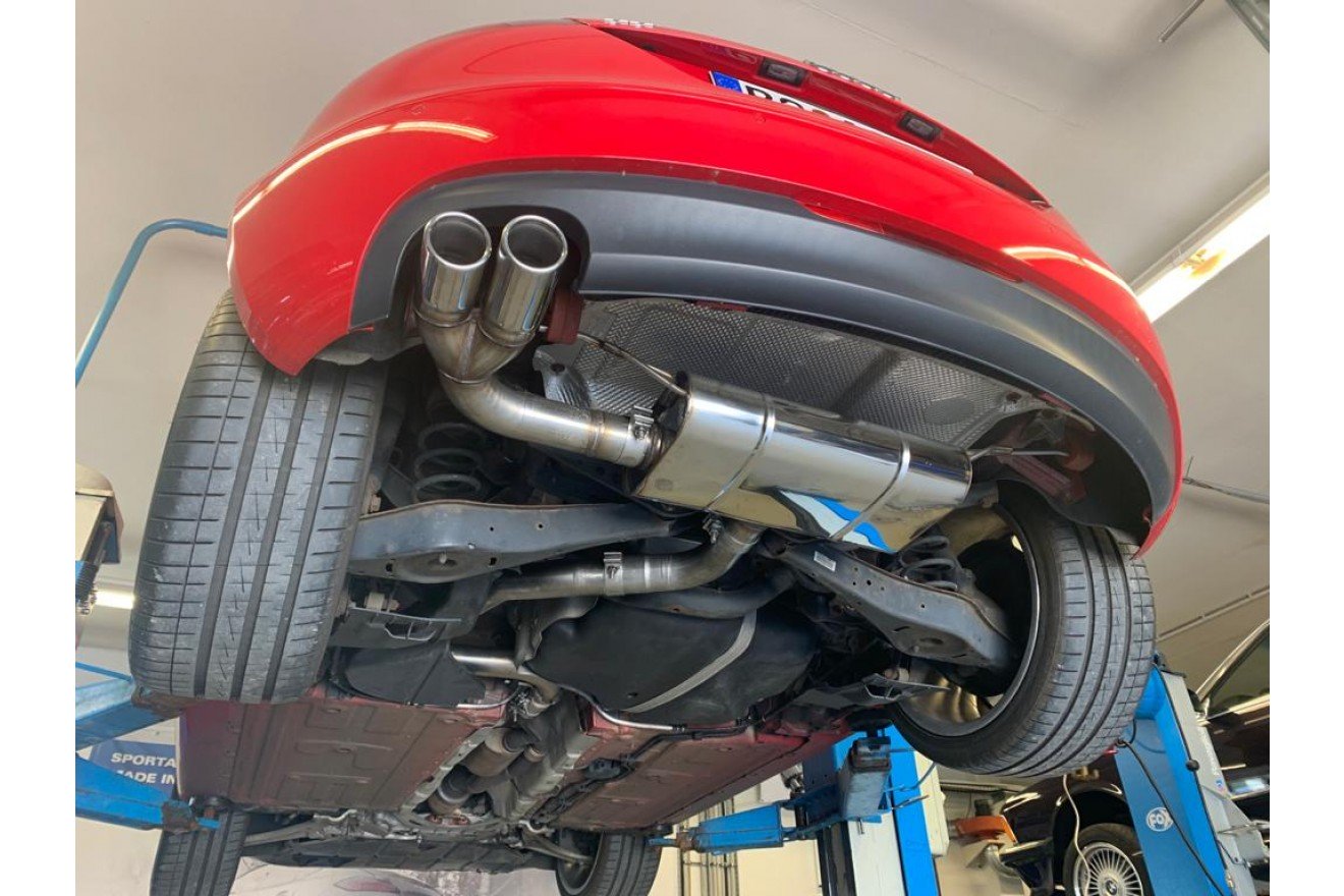 Fox Auspuff Sportauspuff Endschalldämpfer für Audi TT 8J 1,8l 118kW