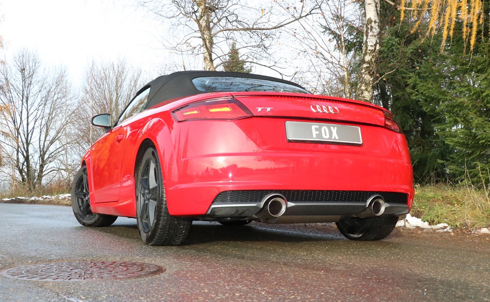 Fox Duplex Auspuff Sportauspuff Sportendschalldämpfer für Audi TT FV3