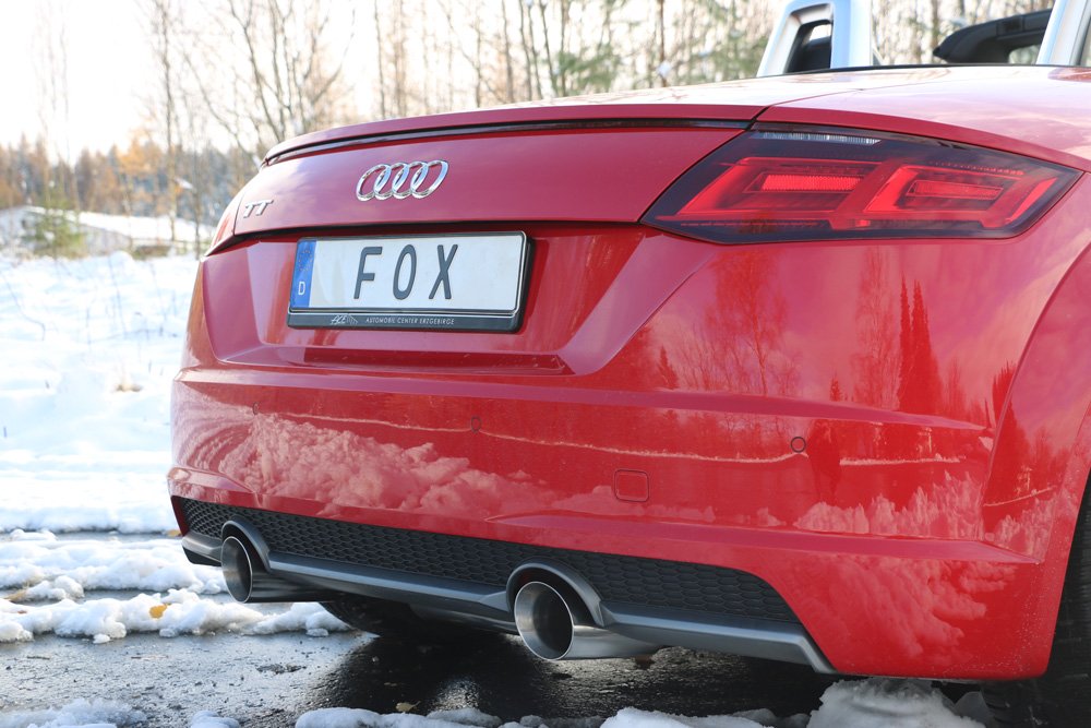 Fox Duplex Auspuff Sportauspuff Sportendschalldämpfer für Audi TT FV3