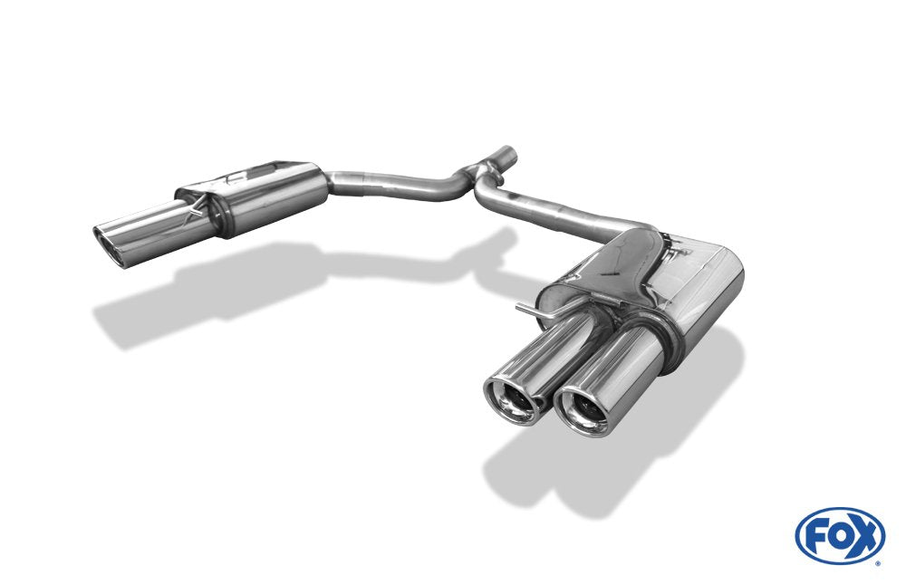 Fox Duplex Auspuff Sportauspuff Sportendschalldämpfer für Audi A4 Typ B8 2x90