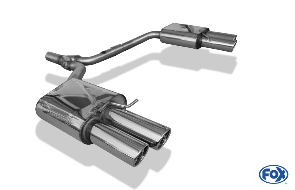 Fox Duplex Auspuff Sportauspuff Endschalldämpfer für Audi A4/A5 Typ B8 - 2,0l
