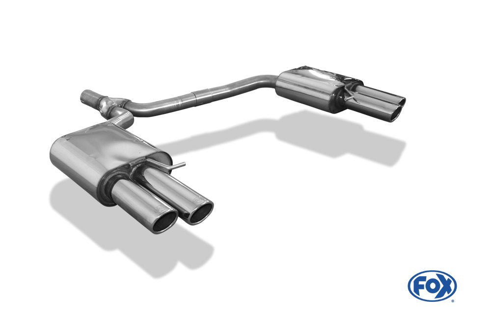 Fox Duplex Auspuff Sportauspuff Endschalldämpfer für Audi A4 - B8 Limo Quattro