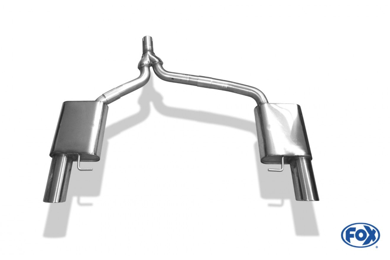 Fox Duplex Auspuff Sportauspuff Endschalldämpfer für Audi A5 8T Coupe + S-Line