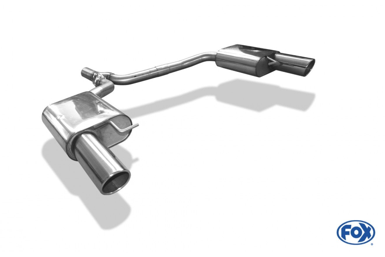 Fox Duplex Auspuff Sportauspuff Endschalldämpfer für Audi A5 8T Coupe + S-Line
