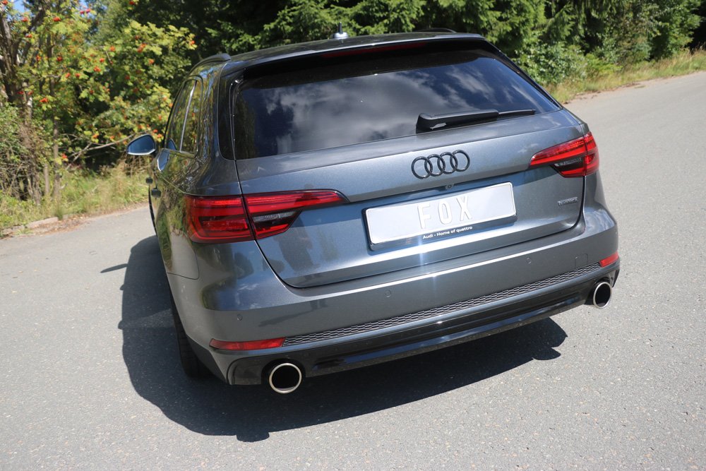 Fox Duplex Auspuff Sportauspuff für Audi A4 quattro B9 Limo Avant 2,0 TFSI