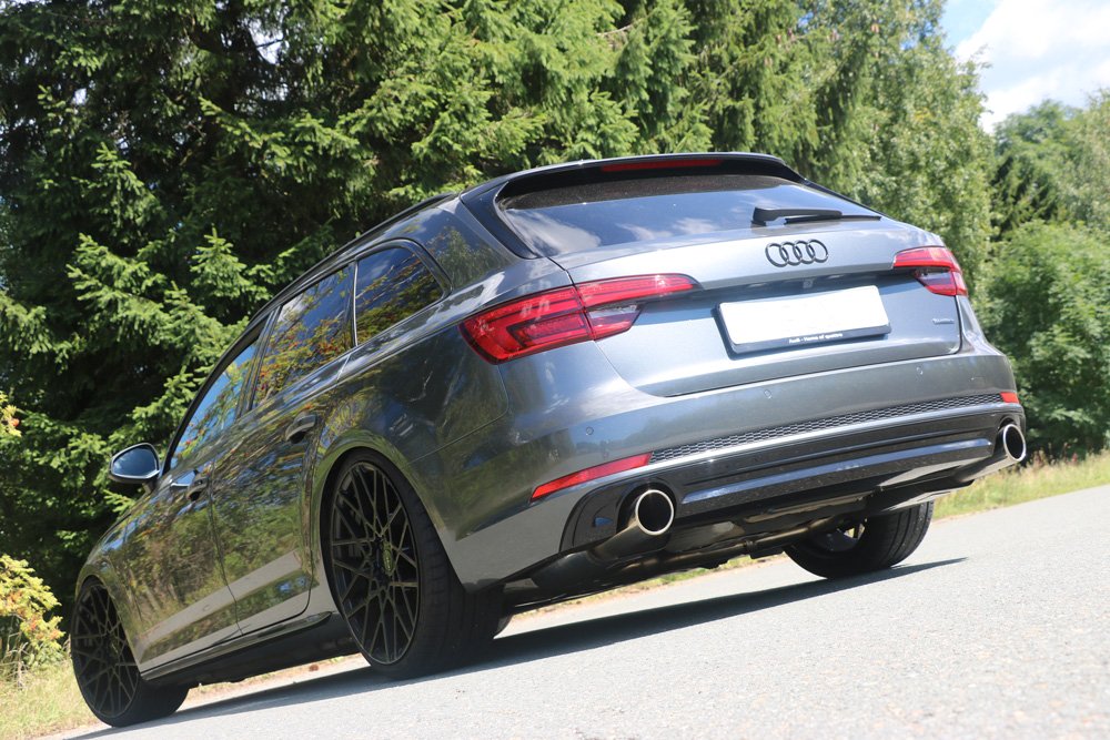 Fox Duplex Auspuff Sportauspuff für Audi A4 quattro B9 Limo Avant 2,0 TFSI