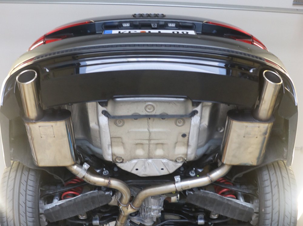 Fox Duplex Auspuff Sportauspuff für Audi A4 quattro B9 Limo Avant 2,0 TFSI