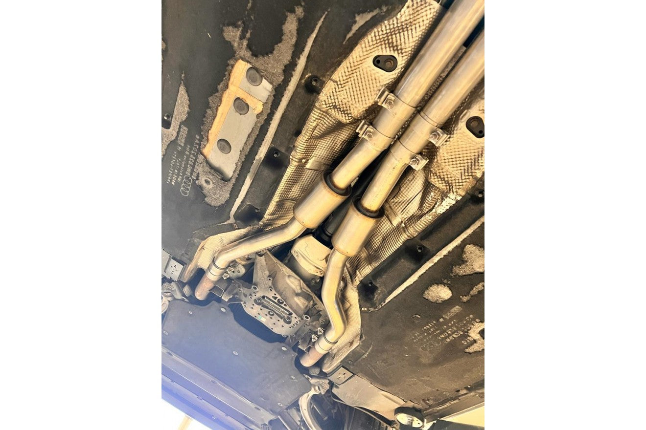 Fox Vorschalldämpfer Auspuff Sportauspuff für Audi S4 B9 3,0l 260kW