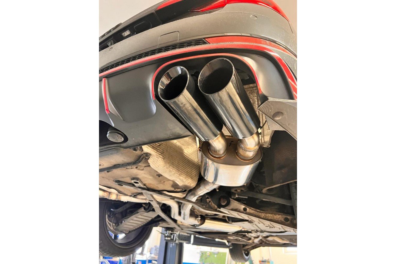 Fox Duplex Auspuff Sportauspuff Endschalldämpfer für Audi S4 B9 3,0l 260kW