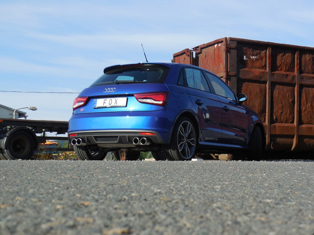 Fox Duplex Auspuff Sportauspuff Sportendschalldämpfer für Audi S1 quattro 2,0l