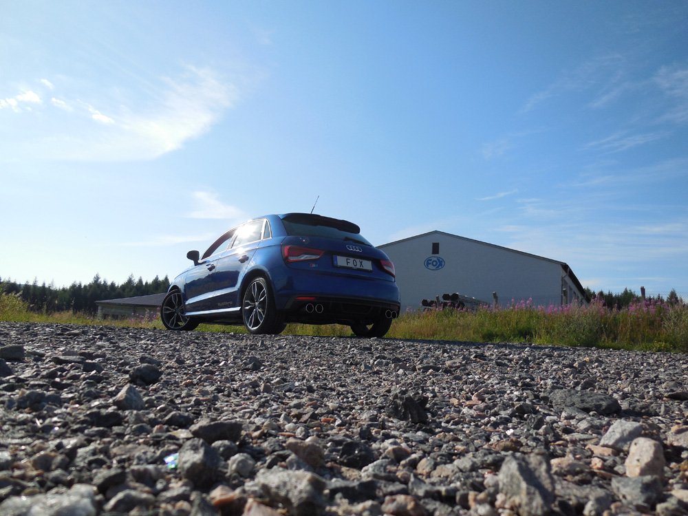Fox Duplex Auspuff Sportauspuff Sportendschalldämpfer für Audi S1 quattro 2,0l
