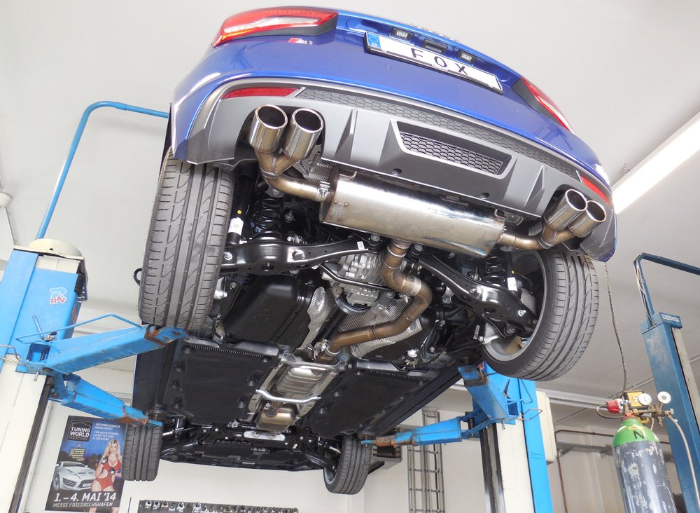 Fox Duplex Auspuff Sportauspuff Sportendschalldämpfer für Audi S1 quattro 2,0l