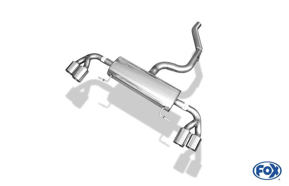 Fox Duplex Auspuff Sportauspuff Sportendschalldämpfer für Audi S1 quattro 2,0l